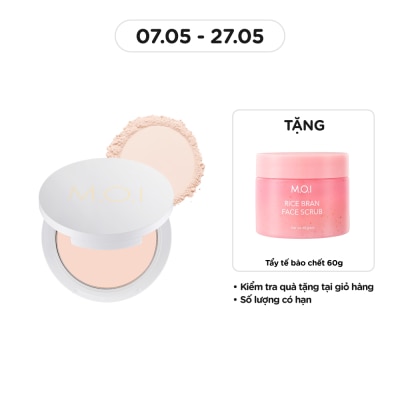 M.O.I - Phấn Phủ M.O.I Baby Skin Powder Siêu Kiềm Dầu 10g .#1 Tông Trắng Hồng