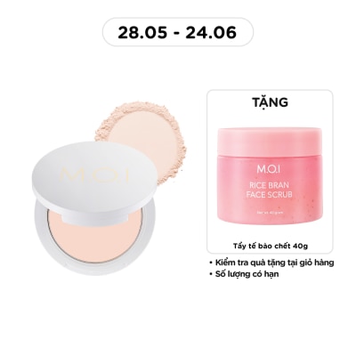 M.O.I - Phấn Phủ M.O.I Baby Skin Powder Siêu Kiềm Dầu 10g .#1 Tông Trắng Hồng