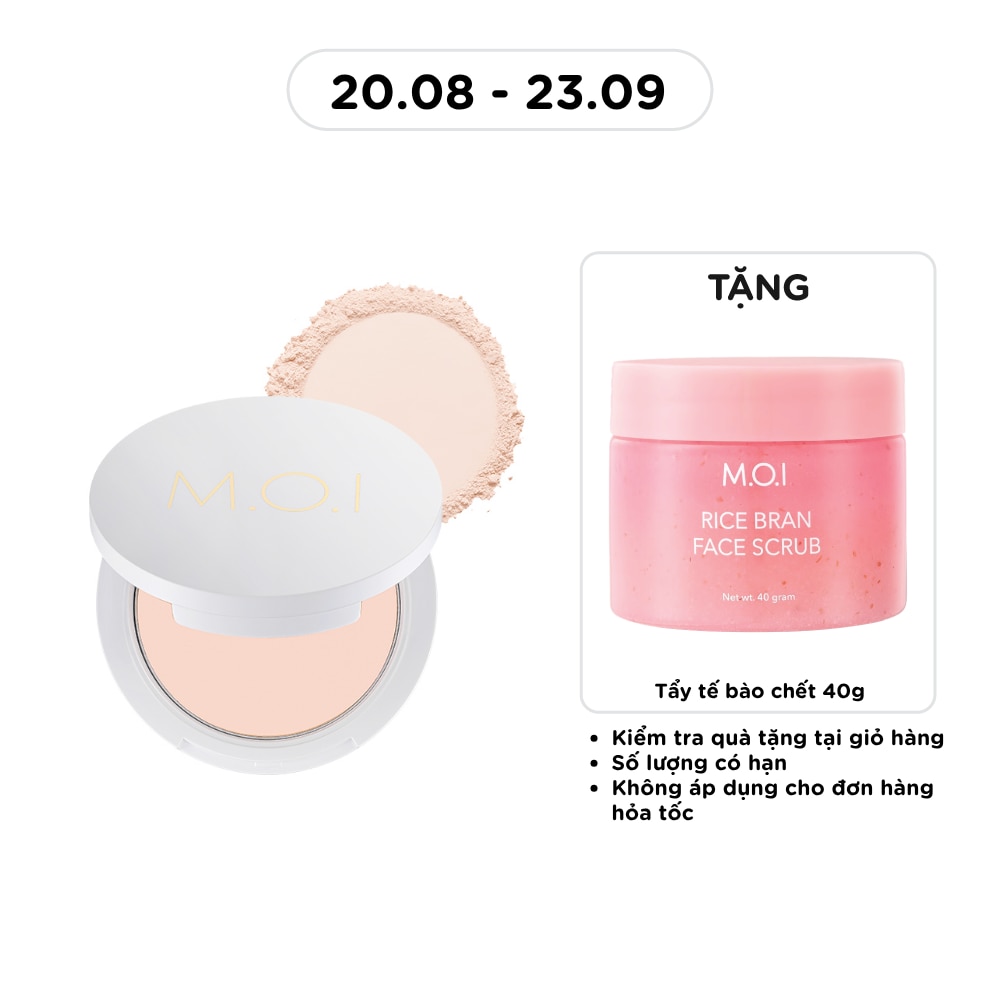 Phấn Phủ M.O.I Baby Skin Powder Siêu Kiềm Dầu 10g .#1 Tông Trắng Hồng image