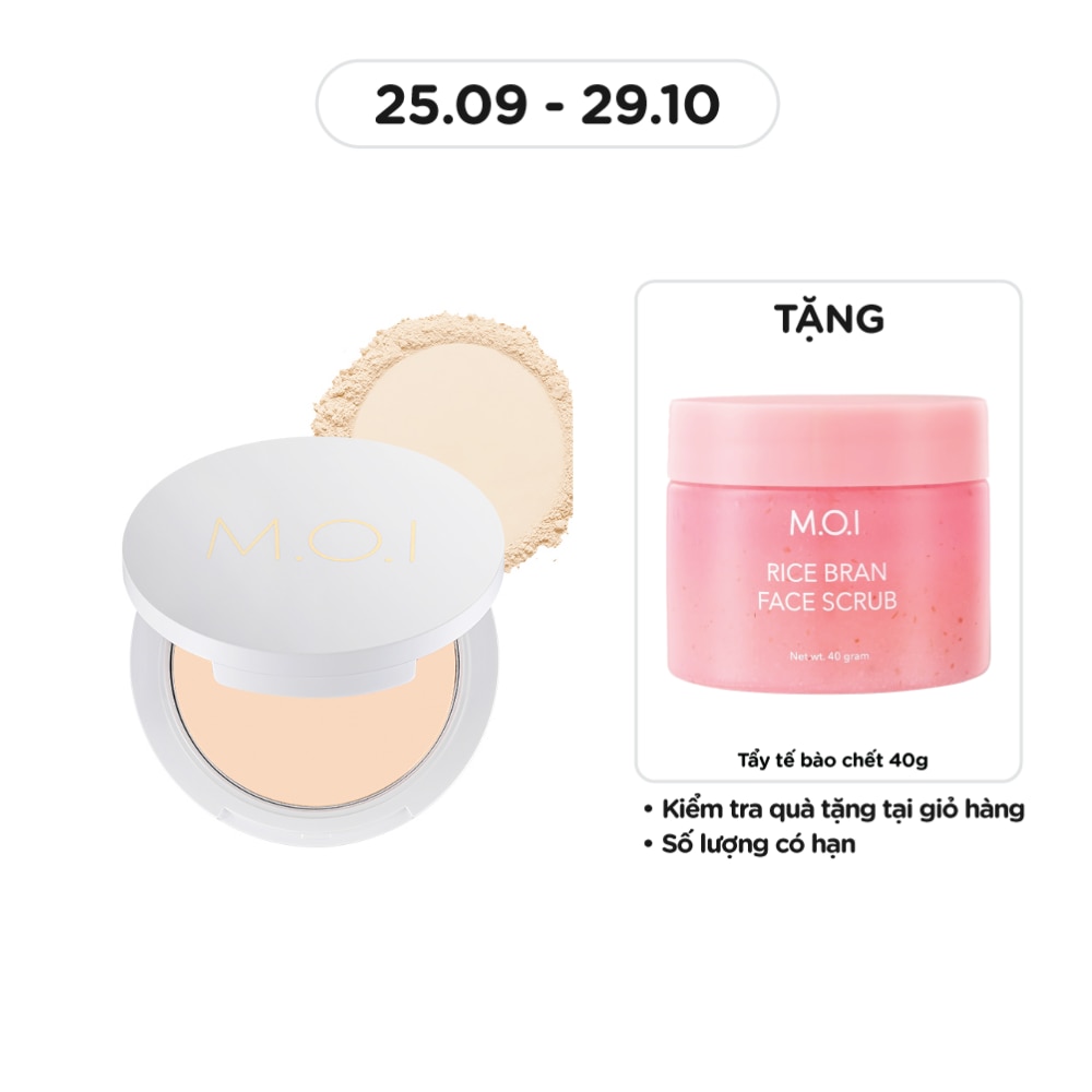 Phấn Phủ M.O.I Baby Skin Powder Siêu Kiềm Dầu 10g .#2 Tông Tự Nhiên