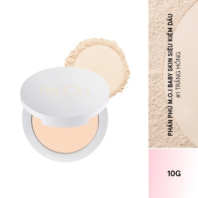 M.O.I Phấn Phủ M.O.I Baby Skin Powder Siêu Kiềm Dầu 10g .#2 Tông Tự Nhiên