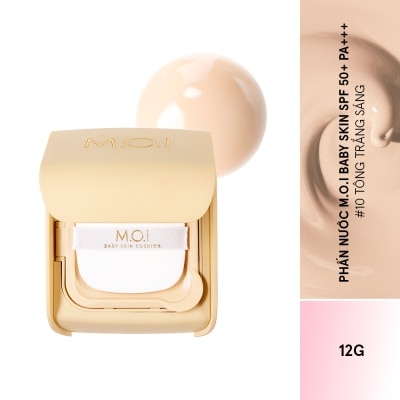 M.O.I Phấn Nước M.O.I Baby Skin Cushion 12g .#10 Tông Trắng Sáng
