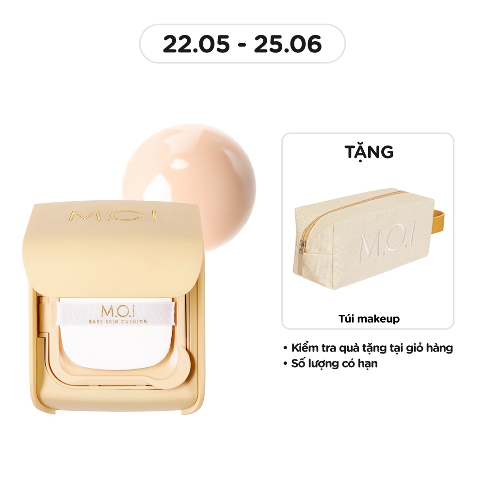 Phấn Nước M.O.I Baby Skin Cushion 12g .#20 Tông Trắng Hồng