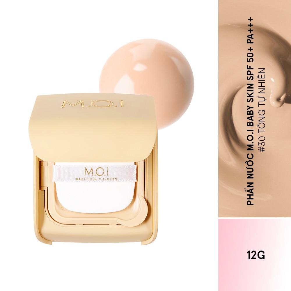 Phấn Nước M.O.I Baby Skin Cushion 12g .#30 Tông Tự Nhiên