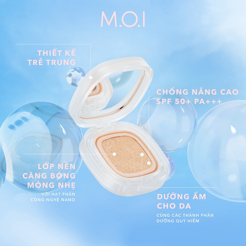 Phấn Nước M.O.I Iconic Perfection Cushion 12g .#20 Tông Trắng Hồng