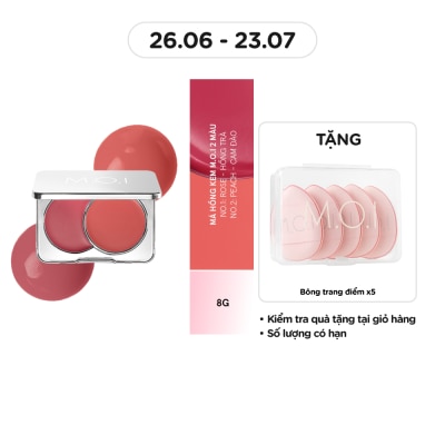 M.O.I - Dual Cream Blusher 8g .#2 Peach