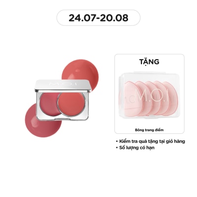 M.O.I Má Hồng Kem 2 Màu M.O.I - Dual Cream Blusher 8g .#2 Peach Cam Đào