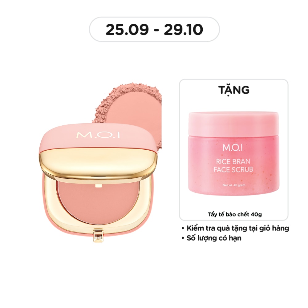Phấn Má Hồng M.O.I Blusher 9g .#2 Peachy Peach Babe Cam Đào
