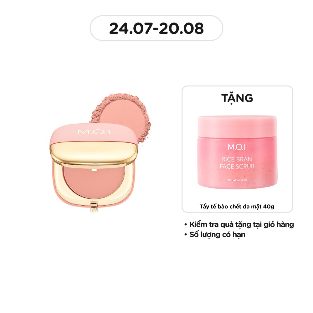 Phấn Má Hồng M.O.I Blusher 9g .#2 Peachy Peach Babe Cam Đào