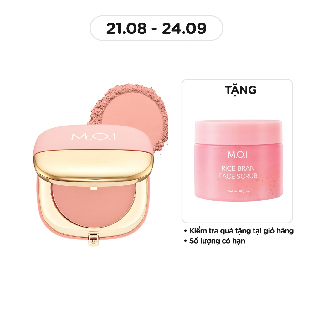 Phấn Má Hồng M.O.I Blusher 9g .#2 Peachy Peach Babe Cam Đào