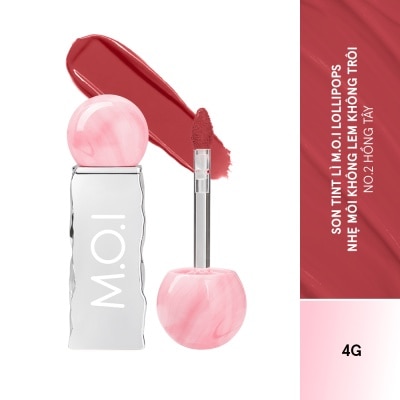 M.O.I Son Kem Lì M.O.I Lollipops 4g .#2 Cherry Hồng Tây
