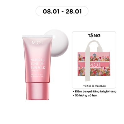 M.O.I Kem Chống Nắng M.O.I Natural Tone Up Sun Milk Nâng Tông Tự Nhiên SPF 50+ PA ++++ 40ml