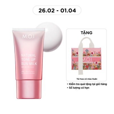 M.O.I Kem Chống Nắng M.O.I Natural Tone Up Sun Milk Nâng Tông Tự Nhiên SPF 50+ PA ++++ 40ml