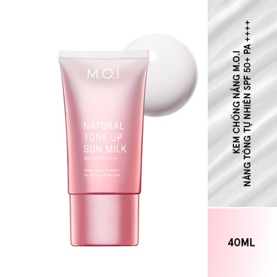 M.O.I Kem Chống Nắng M.O.I Natural Tone Up Sun Milk Nâng Tông Tự Nhiên SPF 50+ PA ++++ 40ml