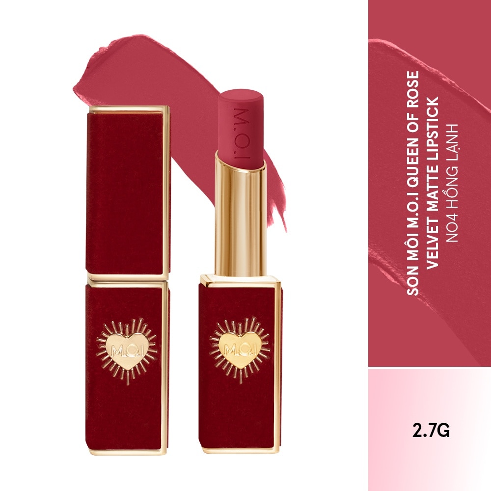 Son Môi M.O.I Queen Of Rose 2.7g .#4 Bold Pink Hồng Lạnh