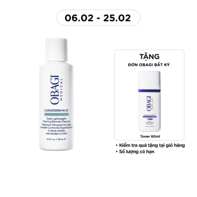 OBAGI Medical Clenziderm M.D. Daily Lightweight Foaming Blemish Cleanser118ml