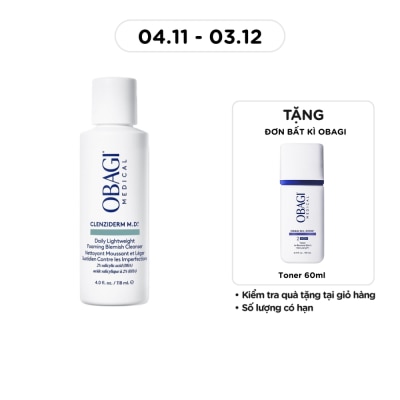 OBAGI Medical Clenziderm M.D. Daily Lightweight Foaming Blemish Cleanser118ml