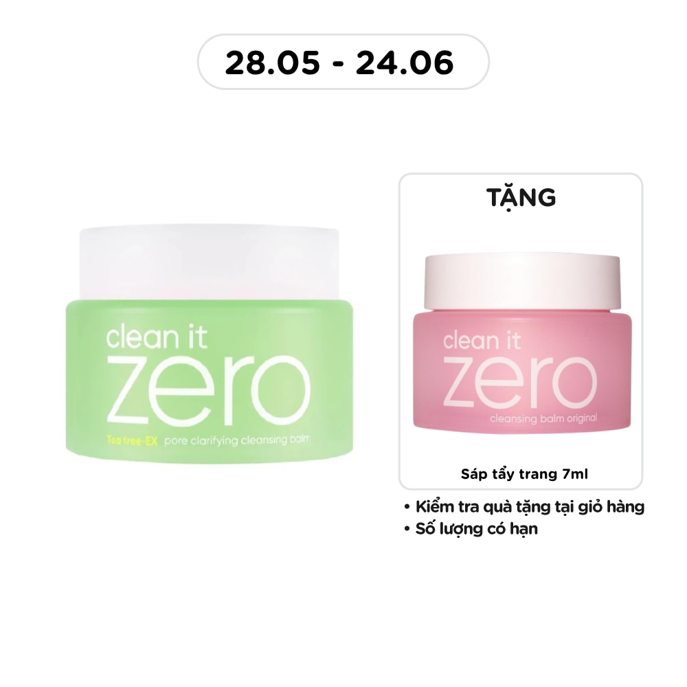Sáp Tẩy Trang Banila Co Clean It Zero Pore Clarifying Cleansing Balm Teatree- EX 100ml