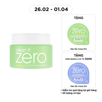 BANILA CO - Sáp Tẩy Trang Banila Co Clean It Zero Pore Clarifying Cleansing Balm Teatree- EX 100ml