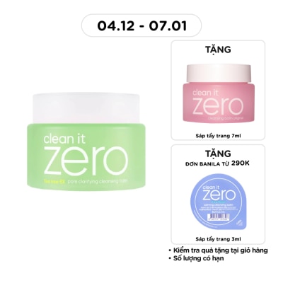 BANILA CO Sáp Tẩy Trang Banila Co Clean It Zero Pore Clarifying Cleansing Balm Teatree- EX 100ml