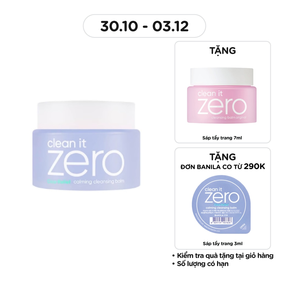Sáp Tẩy Trang Banila Co Clean It Zero Calming Cleansing Balm Cica Relief 100ml