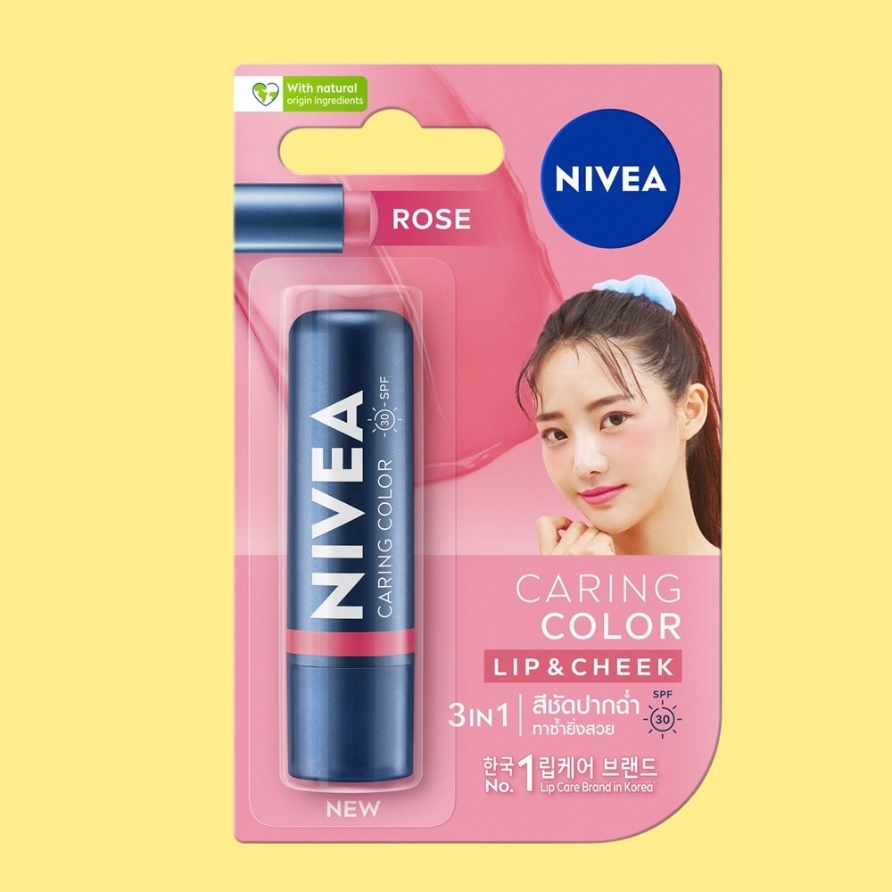 Son Nivea Caring Color Lip & Cheek Rose 4.8g