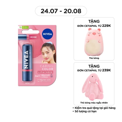 NIVEA Son Nivea Caring Color Lip & Cheek Rose 4.8g