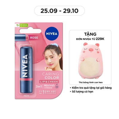 NIVEA Caring Color Lip & Cheek Rose 4.8g