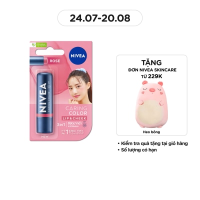 NIVEA Caring Color Lip & Cheek Rose 4.8g