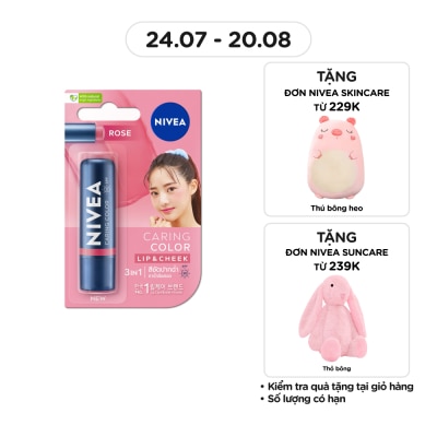 NIVEA Son Nivea Caring Color Lip & Cheek Rose 4.8g