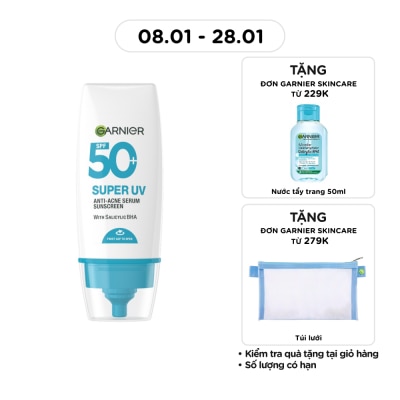GARNIER Super UV Anti-Acne Serum Sunscreen SPF50+ PA++++ 30ml
