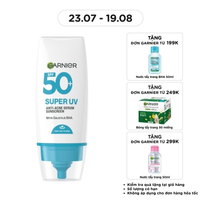 GARNIER - Super UV Anti-Acne Serum Sunscreen SPF50+ PA++++ 30ml image