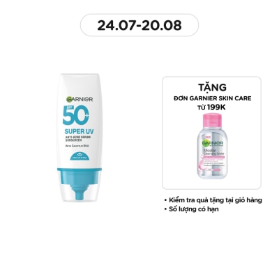 GARNIER Super UV Anti-Acne Serum Sunscreen SPF50+ PA++++ 30ml