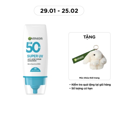 GARNIER Super UV Anti-Acne Serum Sunscreen SPF50+ PA++++ 30ml
