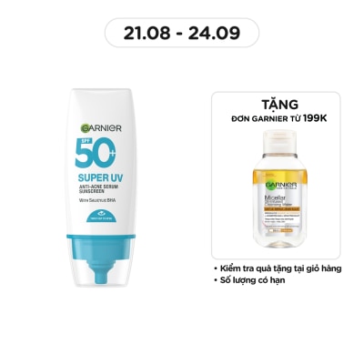 GARNIER Super UV Anti-Acne Serum Sunscreen SPF50+ PA++++ 30ml