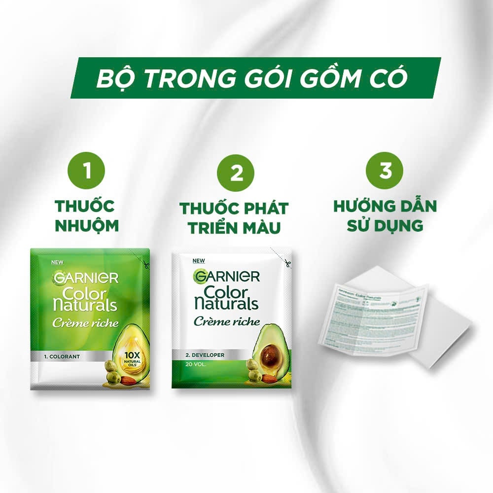 Kem Nhuộm Tóc Garnier Color Naturals Ultra Colors 30ml+30g .#3.1 Midnight Blue Xanh Đại Dương