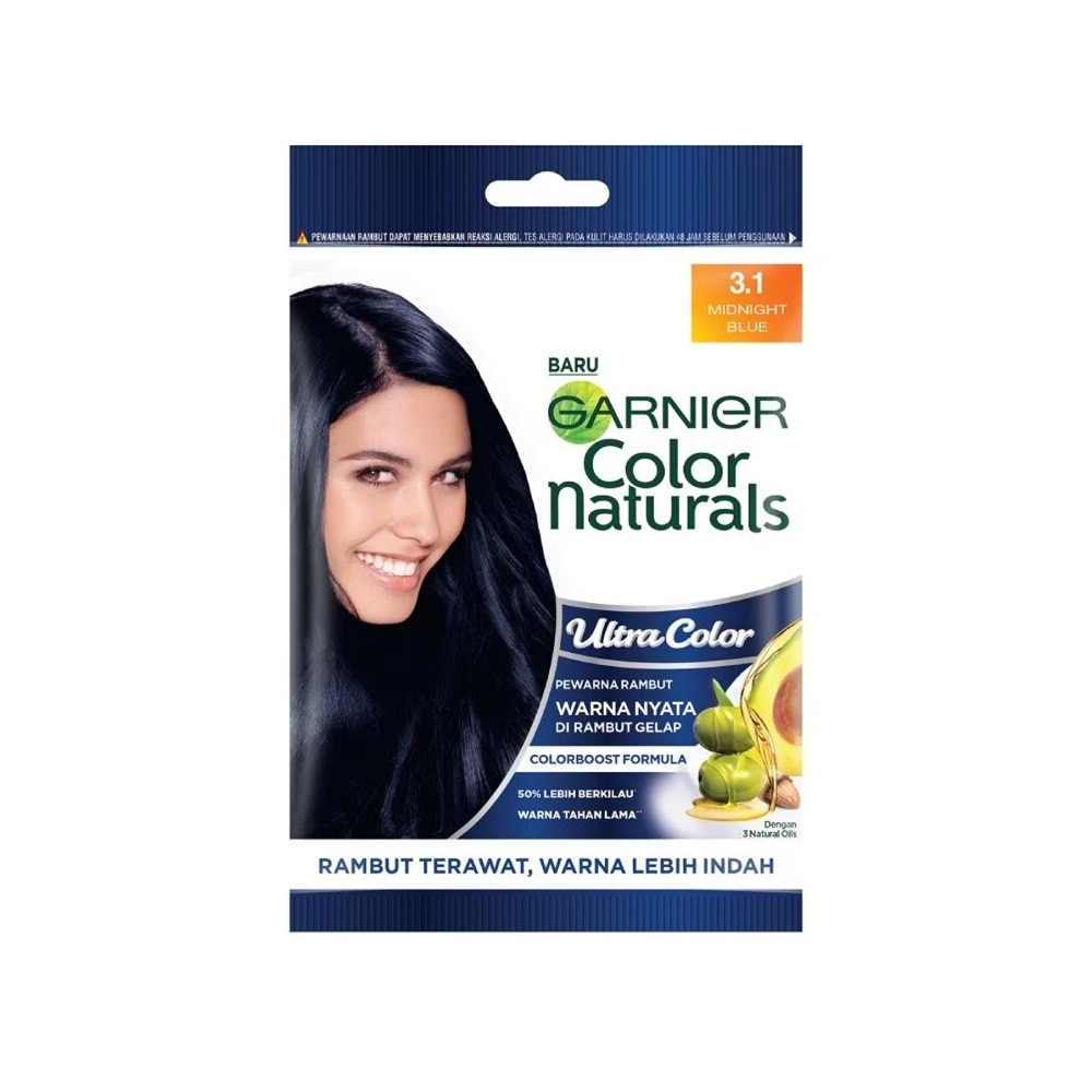 Kem Nhuộm Tóc Garnier Color Naturals Ultra Colors 30ml+30g .#3.1 Midnight Blue Xanh Đại Dương