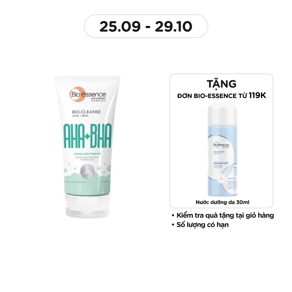 Sữa Rửa Mặt Bio Essence AHA+BHA Clarifying Cleanser Ngừa Mụn Cho Da Dầu 100g