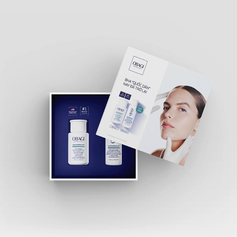 Combo Obagi Cho Da Mụn Clenziderm M.D. (Toner 148ml + Cleanser118ml)