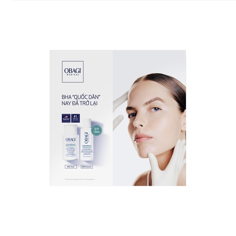 Combo Obagi Cho Da Mụn Clenziderm M.D. (Toner 148ml + Cleanser118ml)