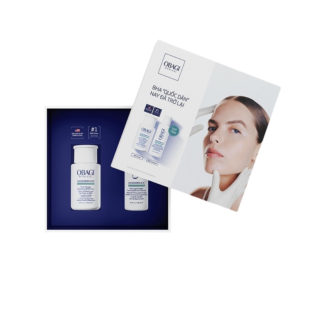 Combo Obagi Cho Da Mụn Clenziderm M.D. (Toner 148ml + Cleanser118ml)