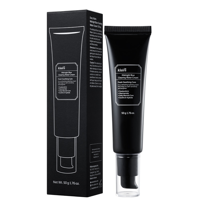 Kem Dưỡng Dear Klairs Midnight Blue Clearing Water Cream 50g