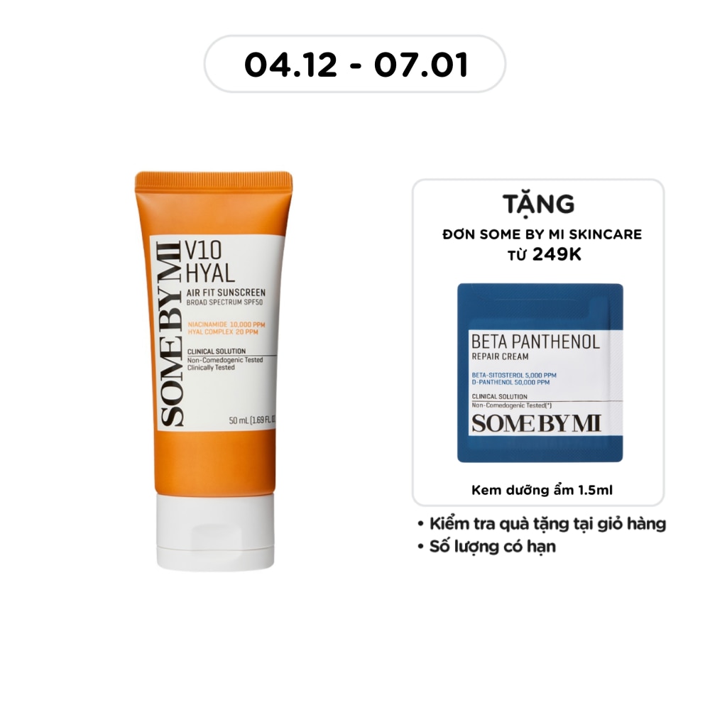 Kem Chống Nắng Some By Mi V10 Hyal Air Fit Suncreen Broad Spectrum SPF50 50ml