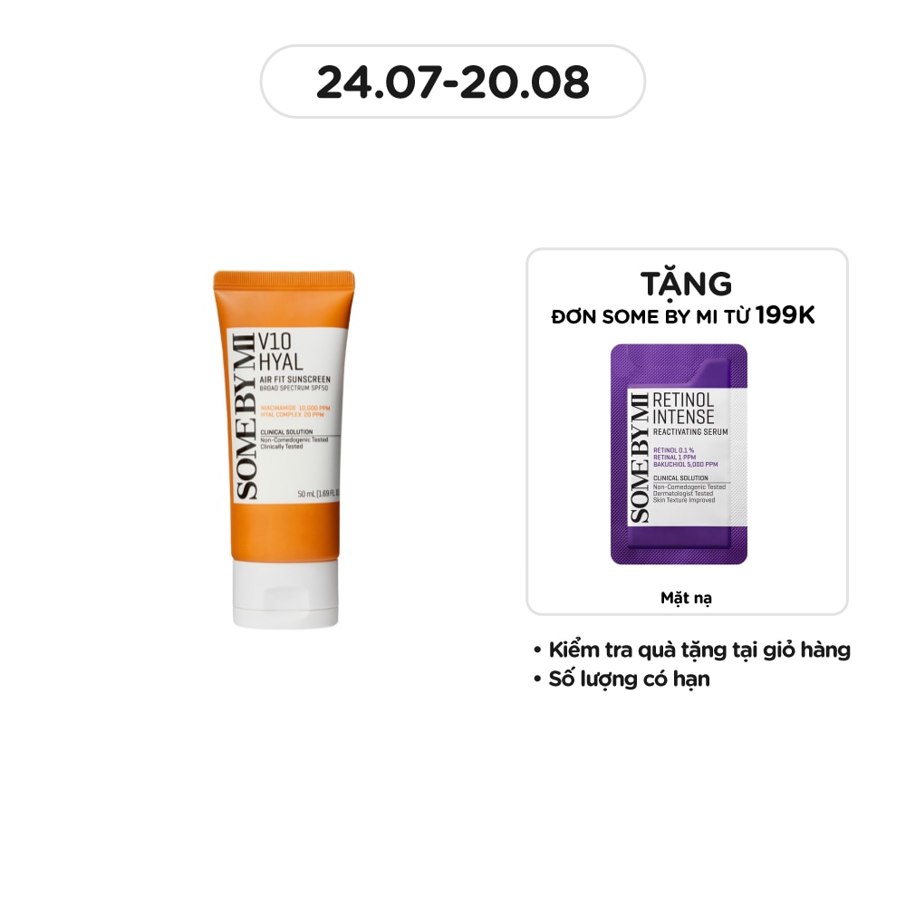 Kem Chống Nắng Some By Mi V10 Hyal Air Fit Suncreen Broad Spectrum SPF50 50ml