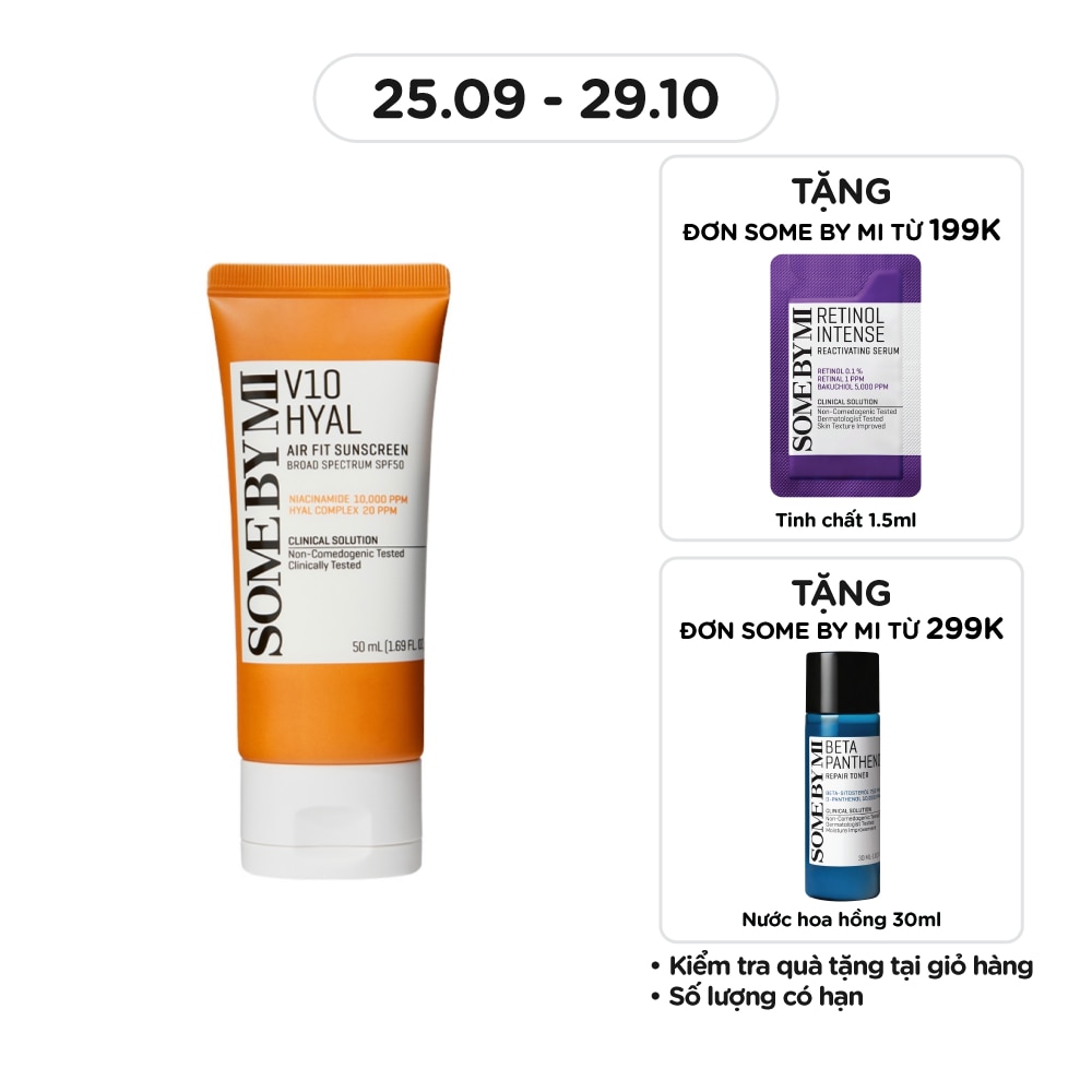 Kem Chống Nắng Some By Mi V10 Hyal Air Fit Suncreen Broad Spectrum SPF50 50ml