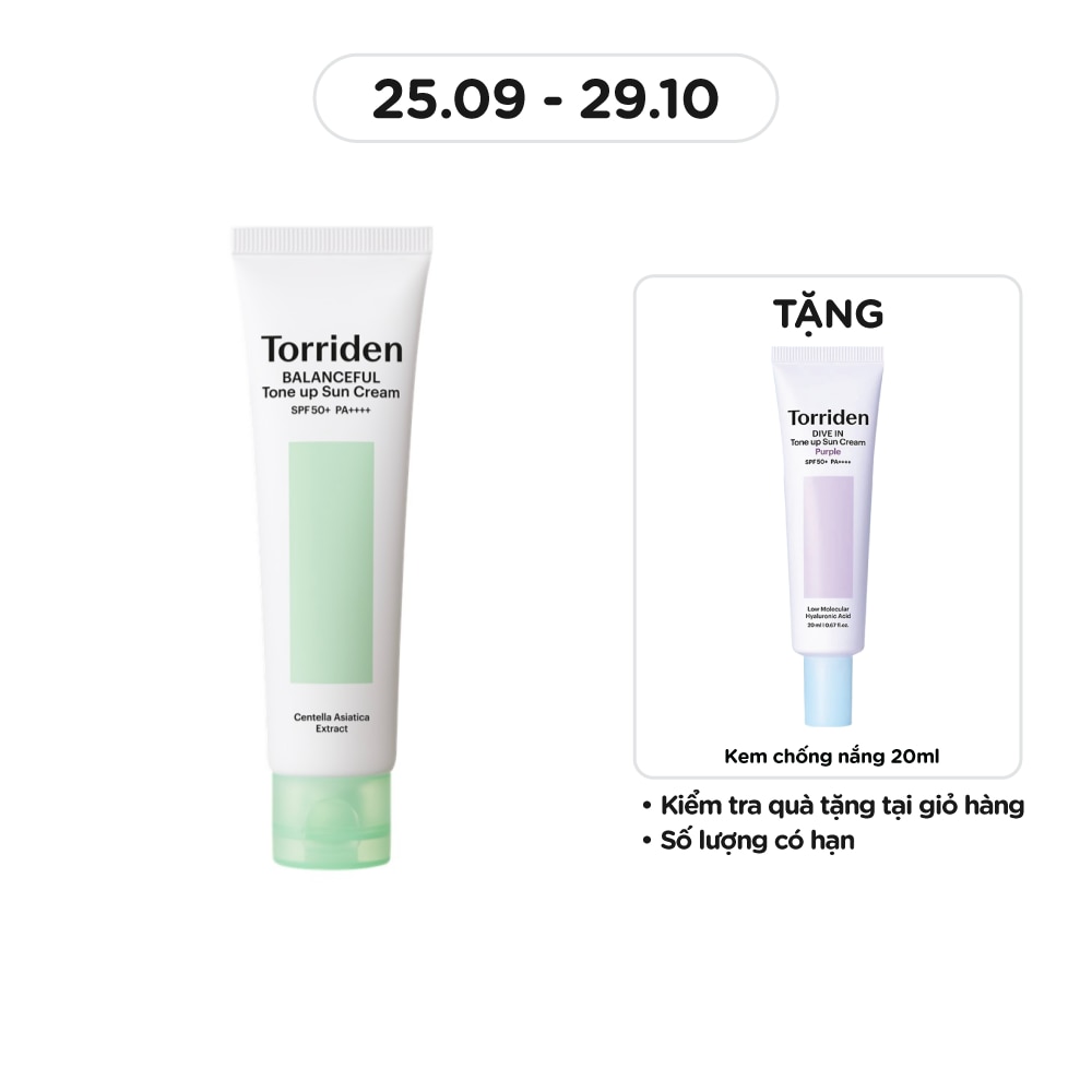 Kem Chống Nắng Torriden Balanceful Tone Up Sun Cream SPF50+ PA++++ 60ml