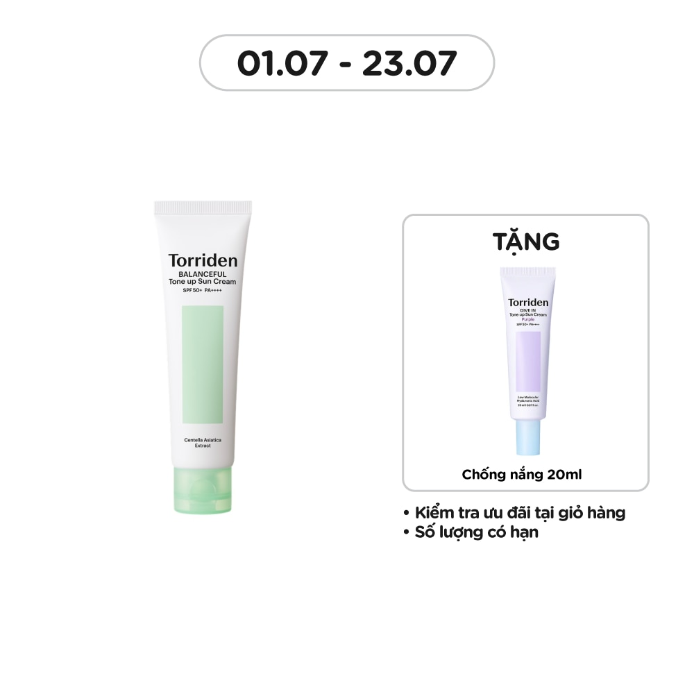 Kem Chống Nắng Torriden Balanceful Tone Up Sun Cream SPF50+ PA++++ 60ml