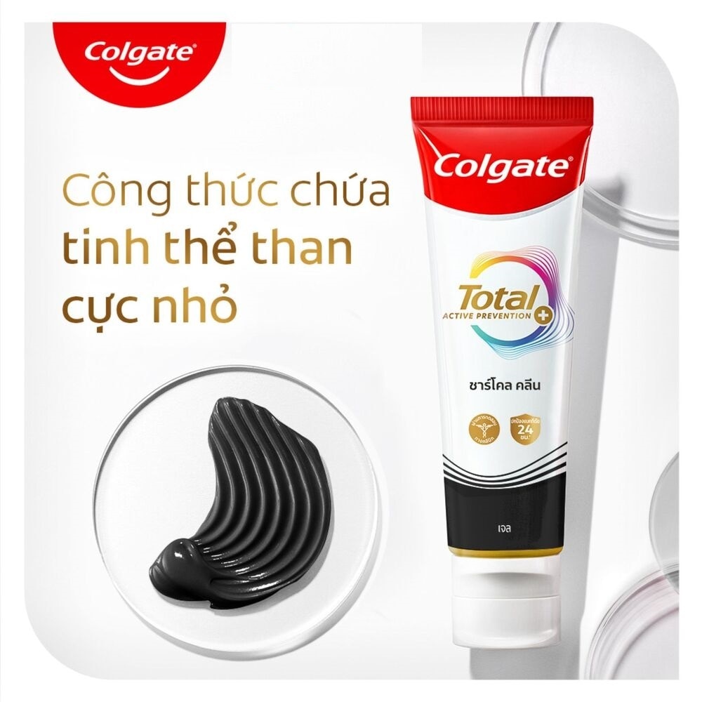 Kem Đánh Răng Colgate Total Charcoal Clean Than Tre Loại Bỏ Vết Ố 150g