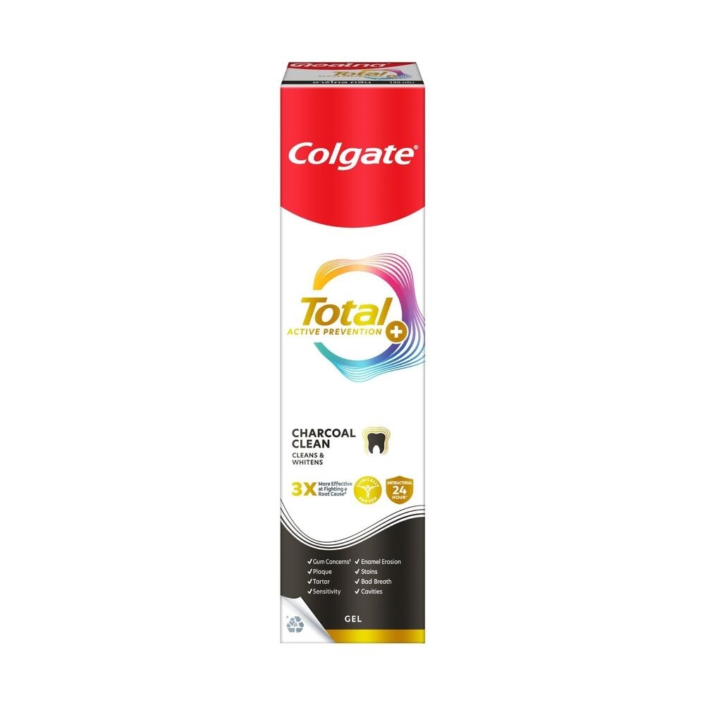 Kem Đánh Răng Colgate Total Charcoal Clean Than Tre Loại Bỏ Vết Ố 150g