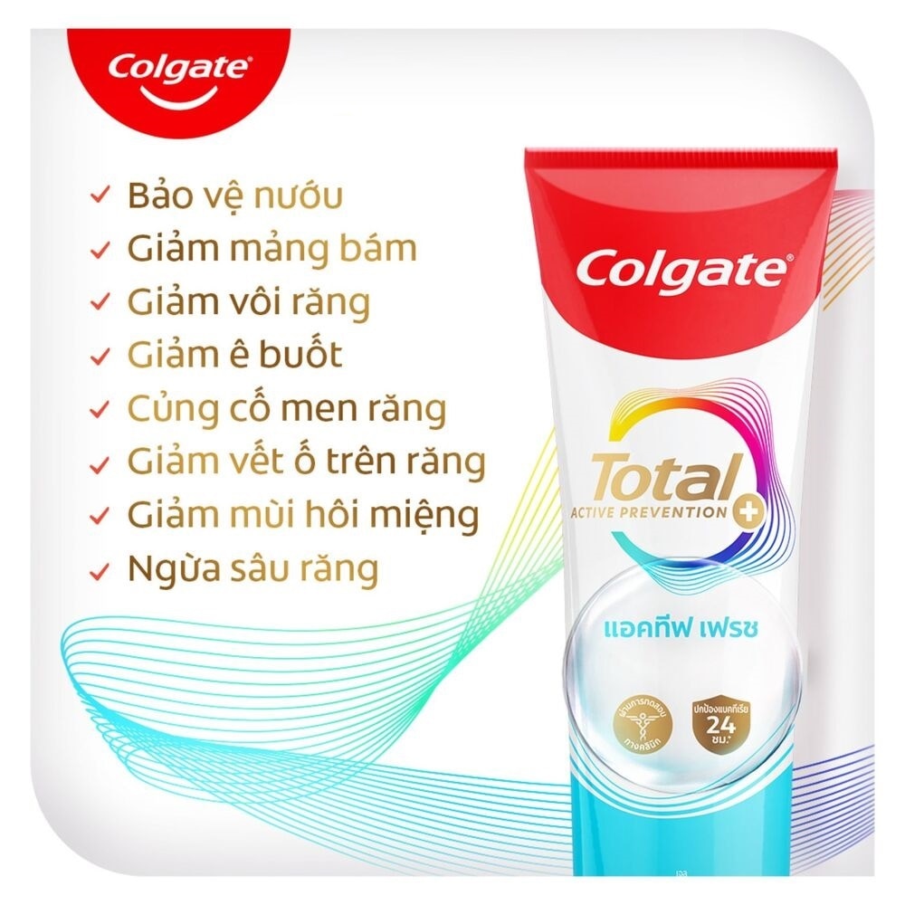 Kem Đánh Răng Colgate Total Active Fresh Giảm Mùi Hôi Miệng 150g